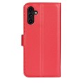 For Samsung Galaxy A14 5G Litchi Texture Horizontal Flip Phone Case with Holder(Red)