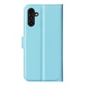 For Samsung Galaxy A14 5G Litchi Texture Horizontal Flip Phone Case with Holder(Blue)
