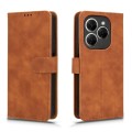 For TECNO Spark 20 Pro Skin Feel Magnetic Flip Leather Phone Case(Brown)