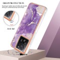 For Xiaomi 13T/13T Pro Electroplating Marble Dual-side IMD Phone Case(Purple 002)