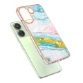 For Xiaomi Redmi 13C 4G Electroplating Marble Dual-side IMD Phone Case(Green 004)