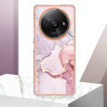 For Xiaomi Redmi A3 Electroplating Marble Dual-side IMD Phone Case(Rose Gold 005)
