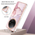 For Xiaomi Redmi A3 Electroplating Marble Dual-side IMD Phone Case(Rose Gold 005)