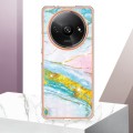 For Xiaomi Redmi A3 Electroplating Marble Dual-side IMD Phone Case(Green 004)