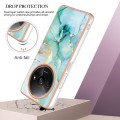 For Xiaomi Redmi A3 Electroplating Marble Dual-side IMD Phone Case(Green 003)