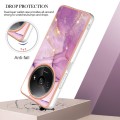 For Xiaomi Redmi A3 Electroplating Marble Dual-side IMD Phone Case(Purple 001)