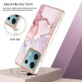 For Xiaomi Redmi Note 13 5G Global Electroplating Marble Dual-side IMD Phone Case(Rose Gold 005)