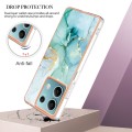 For Xiaomi Redmi Note 13 5G Global Electroplating Marble Dual-side IMD Phone Case(Green 003)