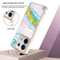 For Xiaomi Redmi Note 13 Pro 5G Global Electroplating Marble Dual-side IMD Phone Case(Green 004)