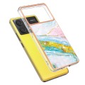 For Xiaomi Poco X6 Pro Electroplating Marble Dual-side IMD Phone Case(Green 004)