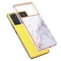 For Xiaomi K70E Electroplating Marble Dual-side IMD Phone Case(White 006)