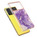 For Xiaomi K70E Electroplating Marble Dual-side IMD Phone Case(Purple 002)