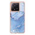 For Xiaomi 13T/13T Pro Electroplating Marble Dual-side IMD TPU Phone Case(Blue 018)
