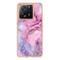 For Xiaomi 13T/13T Pro Electroplating Marble Dual-side IMD TPU Phone Case(Pink 013)