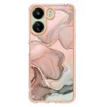 For Xiaomi Redmi 13C 4G Electroplating Marble Dual-side IMD TPU Phone Case(Rose Gold 015)