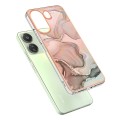 For Xiaomi Redmi 13C 4G Electroplating Marble Dual-side IMD TPU Phone Case(Rose Gold 015)