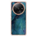 For Xiaomi Redmi A3 Electroplating Marble Dual-side IMD TPU Phone Case(Green 017)