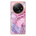 For Xiaomi Redmi A3 Electroplating Marble Dual-side IMD TPU Phone Case(Pink 013)