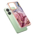 Xiaomi Redmi Note 13 4G Electroplating Marble Dual-side IMD TPU Phone Case(Rose Red 014)