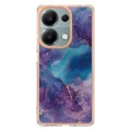 For Xiaomi Redmi Note 13 Pro 4G/Poco M6 Pro 4G Electroplating Marble Dual-side IMD TPU Phone Case(Pu