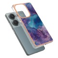 For Xiaomi Redmi Note 13 Pro 4G/Poco M6 Pro 4G Electroplating Marble Dual-side IMD TPU Phone Case(Pu