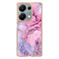 For Xiaomi Redmi Note 13 Pro 4G/Poco M6 Pro 4G Electroplating Marble Dual-side IMD TPU Phone Case(Pi