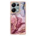 For Xiaomi Redmi Note 13 Pro 4G/Poco M6 Pro 4G Electroplating Marble Dual-side IMD TPU Phone Case(Ro