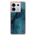 For Xiaomi Redmi Note 13 Pro 5G Global Electroplating Marble Dual-side IMD TPU Phone Case(Green 017)