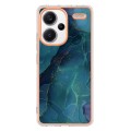 For Xiaomi Redmi Note 13 Pro+ Electroplating Marble Dual-side IMD TPU Phone Case(Green 017)