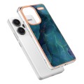 For Xiaomi Redmi Note 13 Pro+ Electroplating Marble Dual-side IMD TPU Phone Case(Green 017)