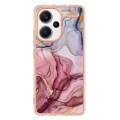 For Xiaomi Redmi Note 13 Pro+ Electroplating Marble Dual-side IMD TPU Phone Case(Rose Red 014)