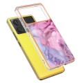 For Xiaomi Poco X6 Pro / Redmi K70E Electroplating Marble Dual-side IMD TPU Phone Case(Pink 013)