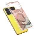 For Xiaomi Poco X6 Pro / Redmi K70E Electroplating Marble Dual-side IMD TPU Phone Case(Rose Gold 015