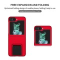For Samsung Galaxy Z Flip5 5G Three-dimensional Folding Holder PC Phone Case(Red)