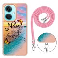 For OnePlus Nord CE3 Electroplating IMD TPU Phone Case with Lanyard(Dream Butterfly)