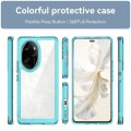 For Honor 100 Pro Colorful Series Acrylic Hybrid TPU Phone Case(Transparent Blue)