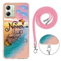 For Motorola Moto G54 Electroplating IMD TPU Phone Case with Lanyard(Dream Butterfly)