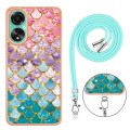 For Xiaomi 13T/13T Pro Electroplating IMD TPU Phone Case with Lanyard(Colorful Scales)