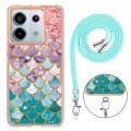 For Xiaomi Redmi Note 13 Pro 5G Global Electroplating IMD TPU Phone Case with Lanyard(Colorful Scale