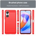 For Honor Play 40 Brushed Texture Carbon Fiber TPU Phone Case(Red)