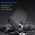For Honor X7b Brushed Texture Carbon Fiber TPU Phone Case(Black)