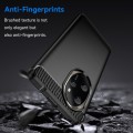 For Honor 100 Pro Brushed Texture Carbon Fiber TPU Phone Case(Black)