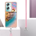 For OPPO A79 5G Global Electroplating IMD TPU Phone Case with Lanyard(Dream Butterfly)