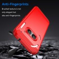 For Nothing Phone 2a Brushed Texture Carbon Fiber TPU Phone Case(Red)