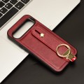 For Google Pixel 9 Wristband Leather Back Phone Case(Red)