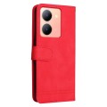For vivo Y36 4G / 5G Foreign Skin Feel Life Tree Metal Button Leather Phone Case(Red)
