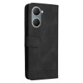 For vivo Y03 4G Skin Feel Life Tree Metal Button Leather Phone Case(Black)