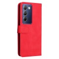 For vivo Y100 5G IDN / Y200e 5G Global Skin Feel Life Tree Metal Button Leather Phone Case(Red)