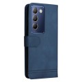 For vivo Y100 5G IDN / Y200e 5G Global Skin Feel Life Tree Metal Button Leather Phone Case(Blue)