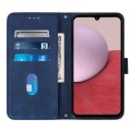 For Samsung Galaxy A25 5G / A24 Crossbody 3D Embossed Flip Leather Phone Case(Blue)